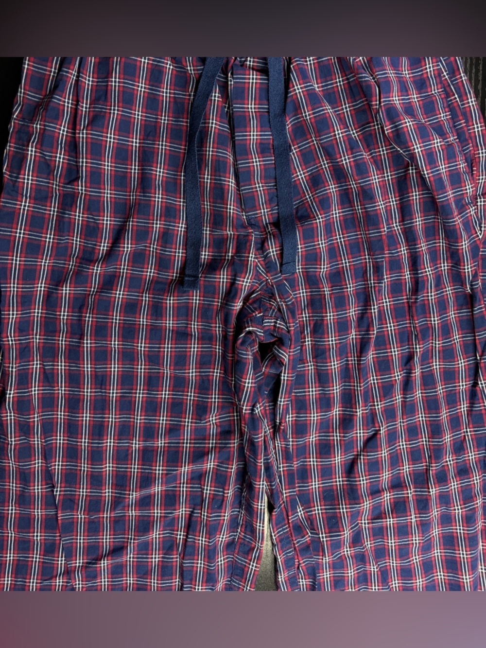Nordstrom Men's Navy and Red Plaid pijama